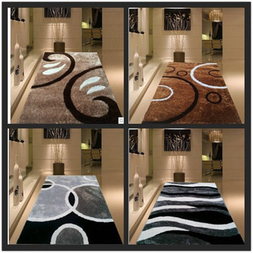 加密韩国丝客厅茶几地毯卧室床边地毯简约现代风格图案地毯可定制